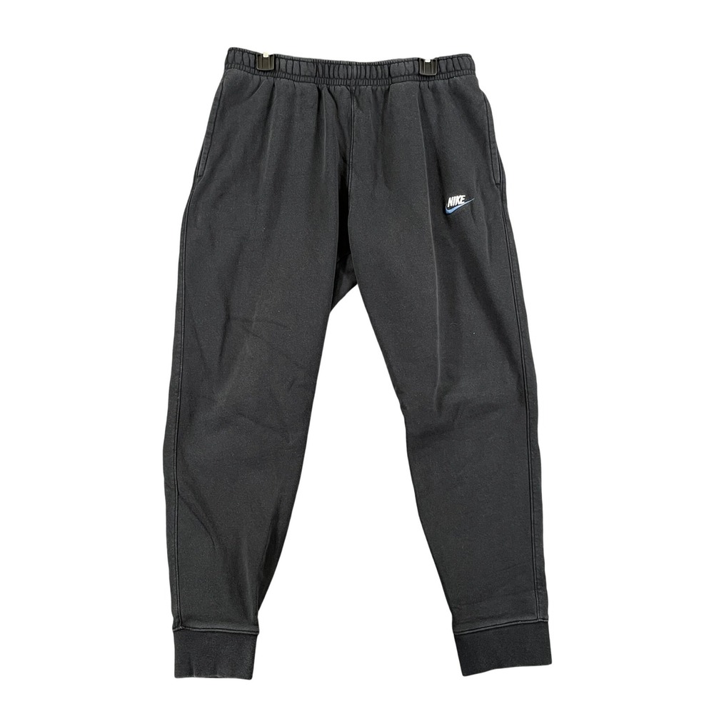 Nike Sportswear Club Fleece Joggers Mens L Black Embroidered Logo Activewear
